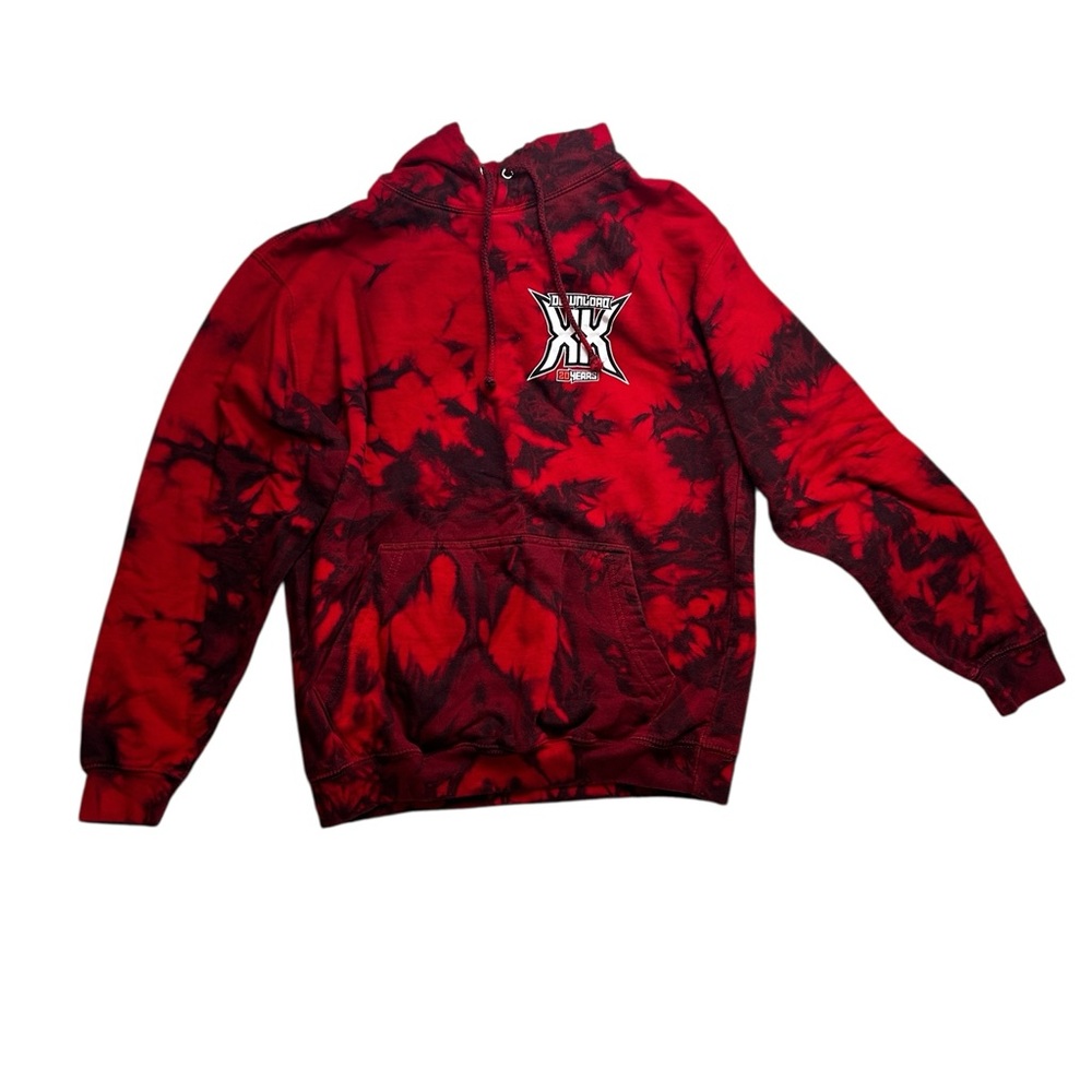 Download Festival 20th Anniversary 2023 Tie‑Dye Hoodie – Red/Black – Size M - Picture 3 of 11